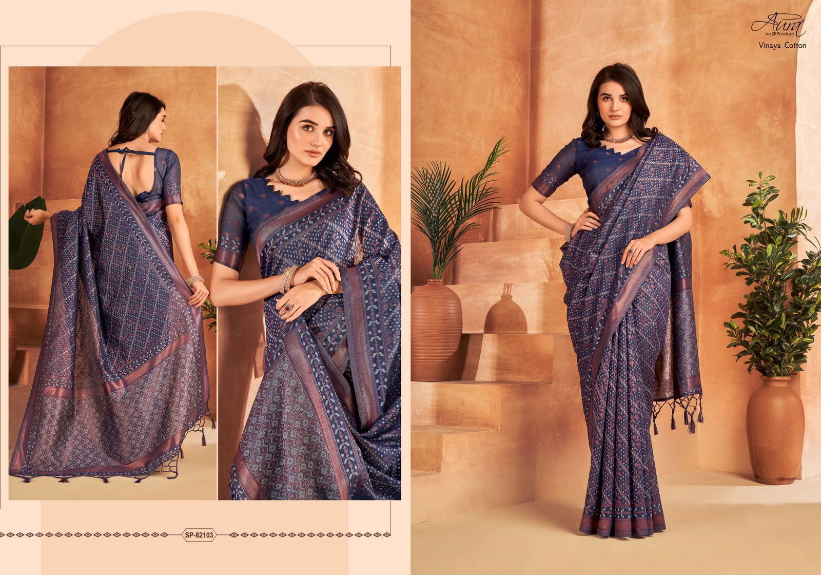 Vinaya Cotton By Aura Soft Cotton Printed Sarees Catalog